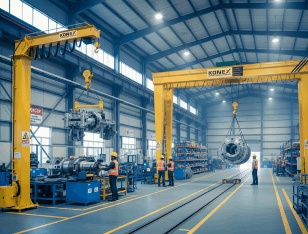 Improve Workplace Safety & Productivity with Konex JIB & Semi-Gantry Cranes