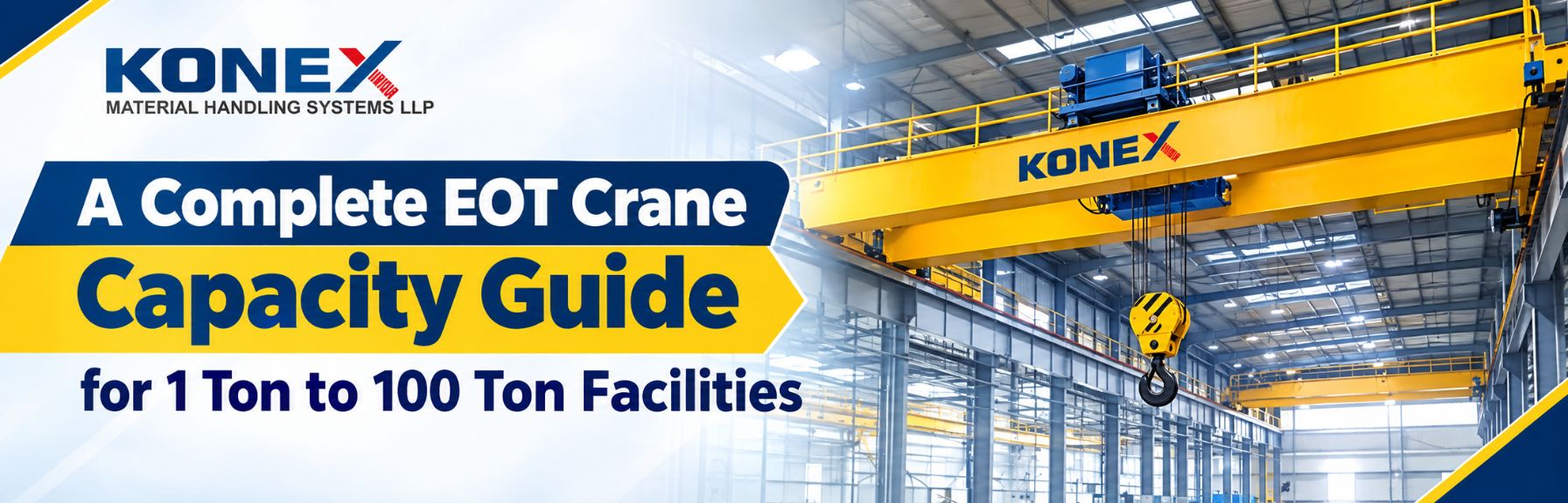 A Complete EOT Crane Capacity Guide for 1 Ton to 100 Ton Facilities